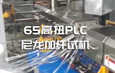 65高扭+PLC，尼龍加纖雙螺桿擠出機(jī)試機(jī)
